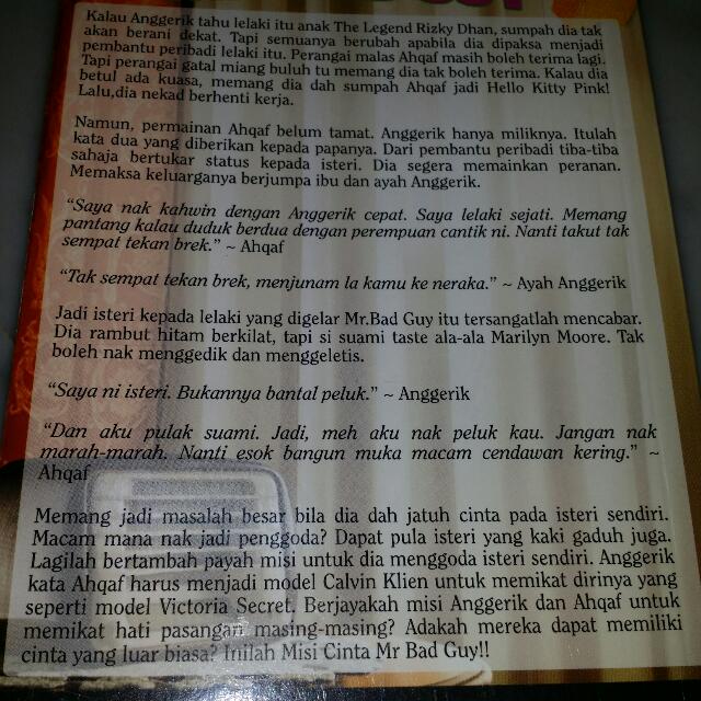 Misi Cinta Mr Bad Guy Hobbies Toys Books Magazines Fiction Non Fiction On Carousell