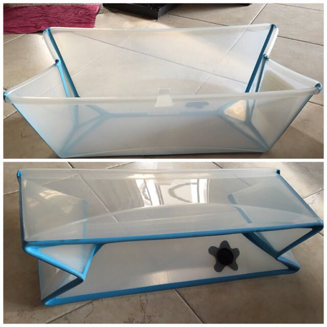 Pre Loved Stokke Flexi Bath Foldable Baby Bathtub Christmas Sale Babies Kids Bathing Changing Bathtub Bath Accessories On Carousell