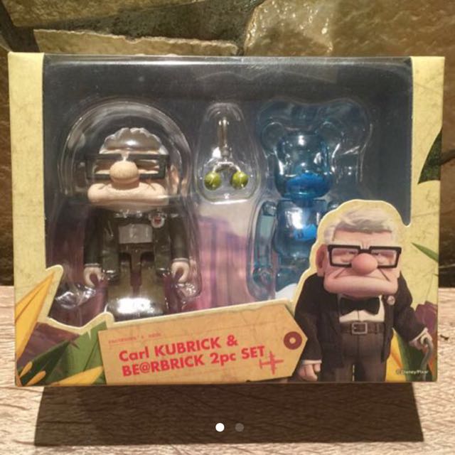 Medicom Kubrick Disney Up Bearbrick Carl 2 Piece FIGURE Box Set Limited 