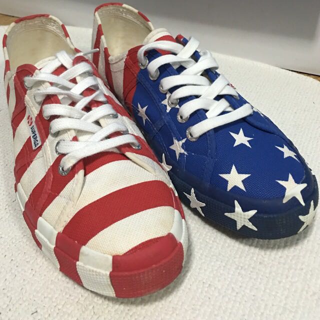 Superga USA Flag Shoes, Men's Fashion 