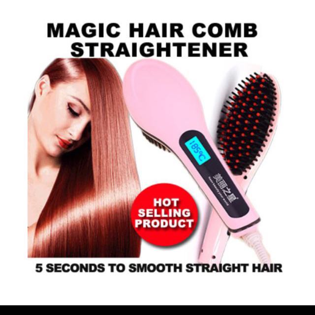 Beauty star hair straightener brush 2025