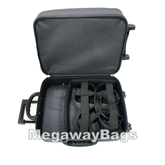 Luggage Suitcases Travel Lawn Bowls Bags Wheels Trolley 2 Sections