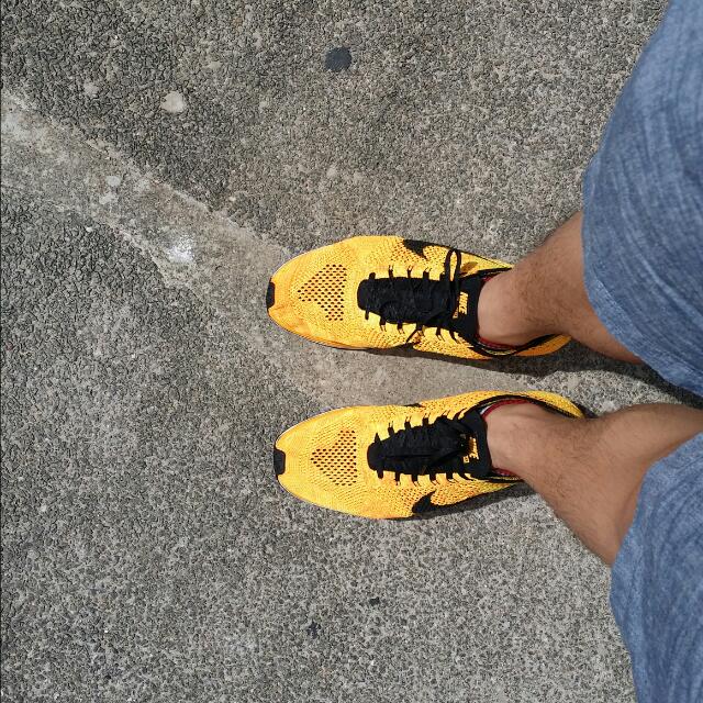 Nike Flyknit Racer Team Orange Cheetos Men s Fashion Footwear Sneakers on Carousell