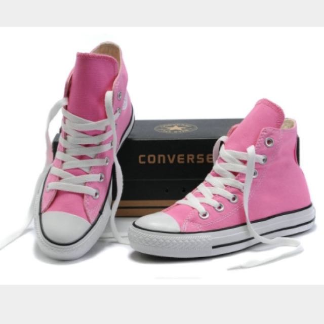 Pink Fake Converse, Women's Fashion on 