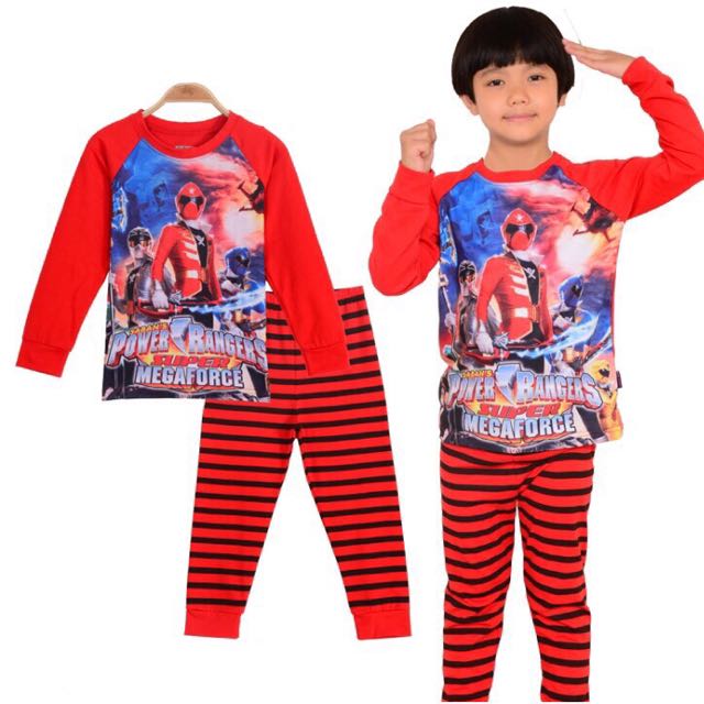 Power Rangers Super Megaforce Red Pyjamas Hobbies Toys Toys Games on Carousell