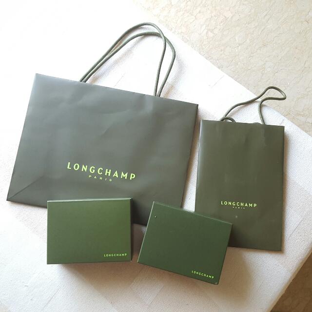 Longchamp Paper Bag And Box, Luxury on 