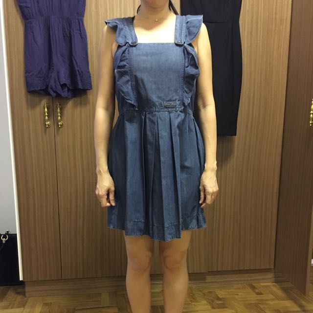 miu miu denim dress