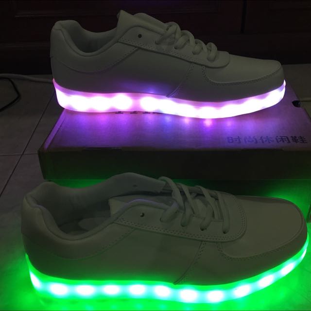 led white shoes