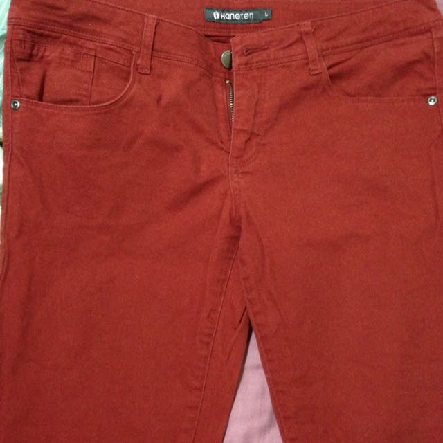 dark red cargo pants