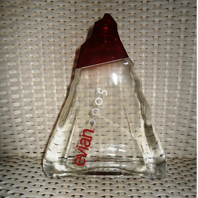 EVIAN 2005 Limited Edition Mountain Glass Bottle Water, Everything Else