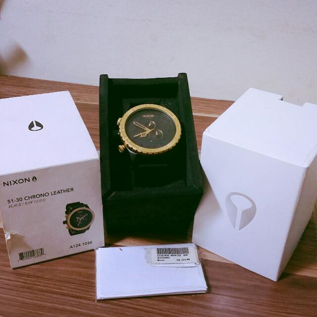 Reserved)Nixon 51-30 Chrono Leather, Mobile Phones  Gadgets, Wearables   Smart Watches on Carousell