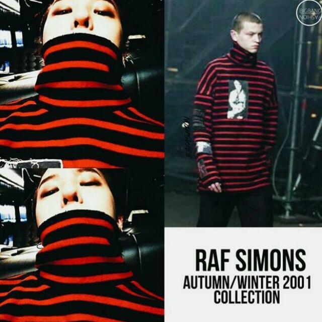 Raf simons hotsell striped patched turtleneck