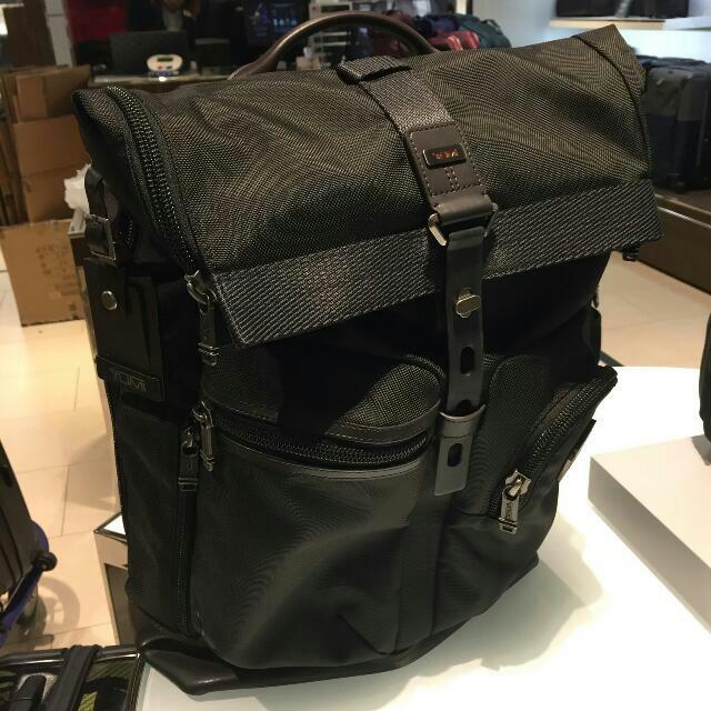 TUMI Alpha Bravo Luke Roll-Top Leather Backpack, Men's Fashion, Bags ...