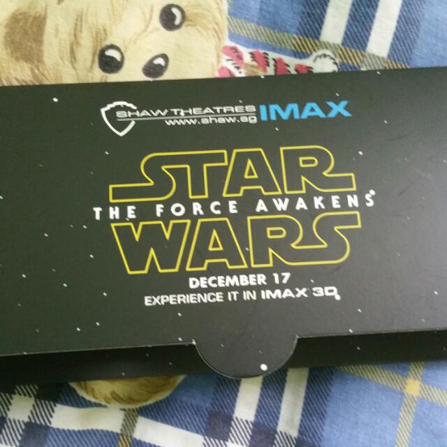 Wts Star Wars The Force Awakens Imax 3d Premiere Tickets Sold Entertainment On Carousell