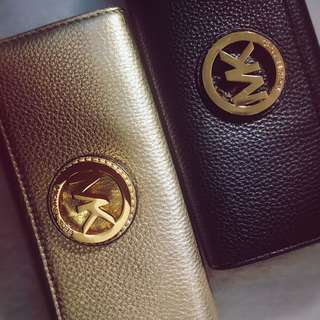 全新✨MK (MICHAEL KORS)長夾 荔枝紋皮革