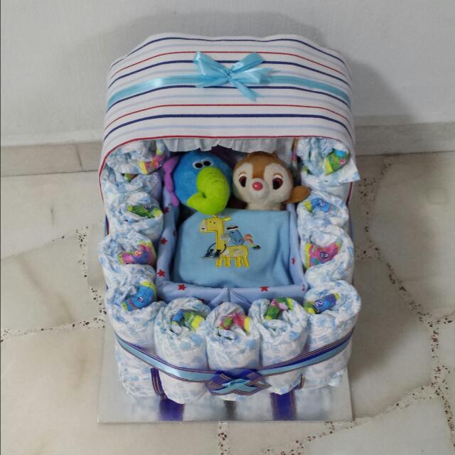DIY Cinderella Carriage Diaper Cake Baby Shower Gift - DIY & Crafts