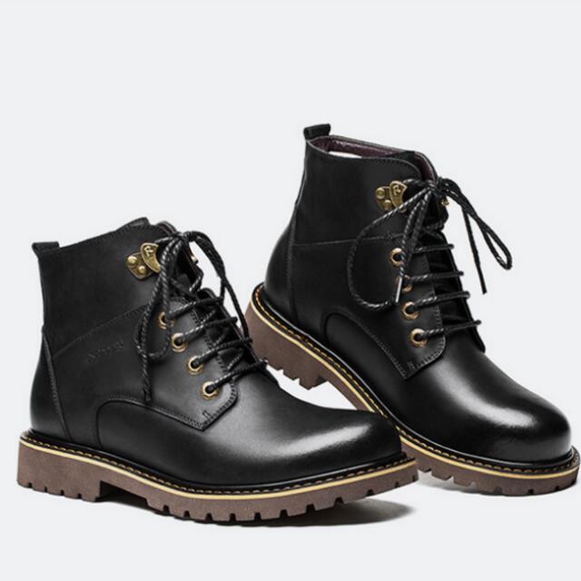 New Fashion Leather Lace up Motorcycle Vintage Military Winter Ankle Boots Mens Martin Shoes SIZE 6 6.5 7 8 8.5 9.5