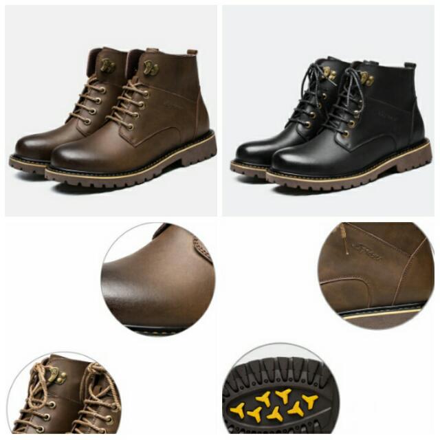 New Fashion Leather Lace up Motorcycle Vintage Military Winter Ankle Boots Mens Martin Shoes SIZE 6 6.5 7 8 8.5 9.5