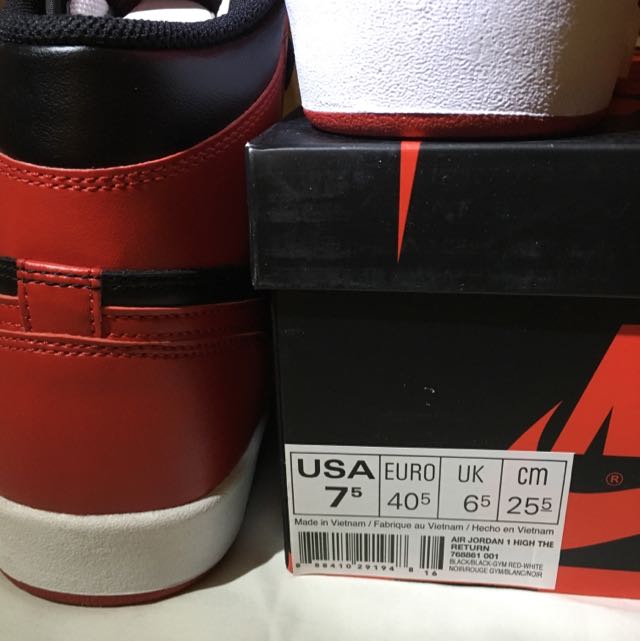 Nike Air Jordan 1.5 High Cut The Return Bred AJ 1.5 Sneaker Shoe. Size US 7.5 Men s Fashion Footwear Sneakers on Carousell