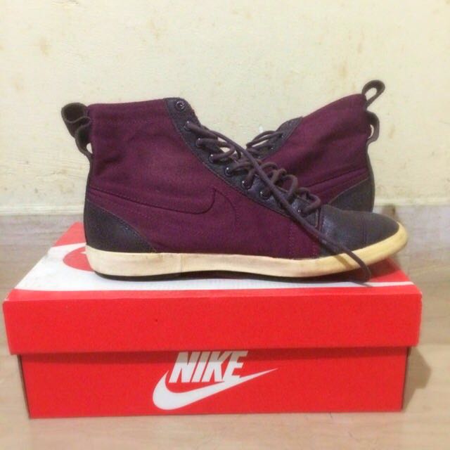 purple nike high tops