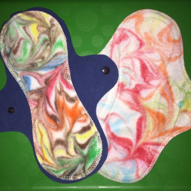 Swirl Dyed Organic Bamboo Velour Cloth Pads Women S Fashion On