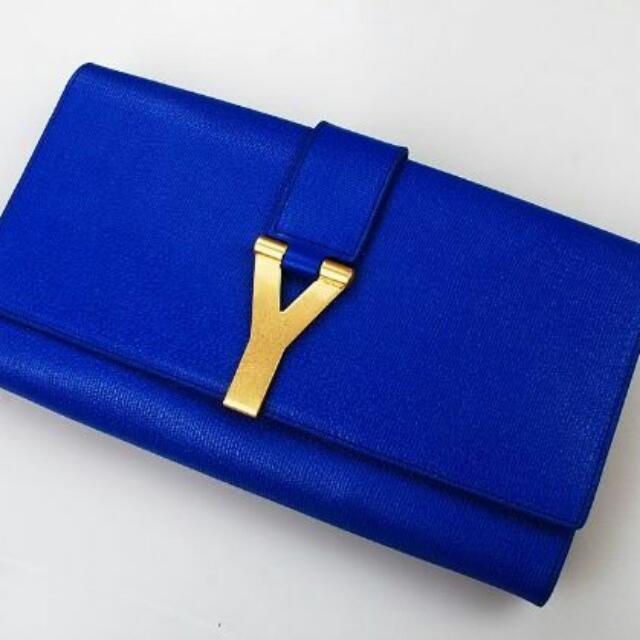 Ysl wallet new arrivals blue