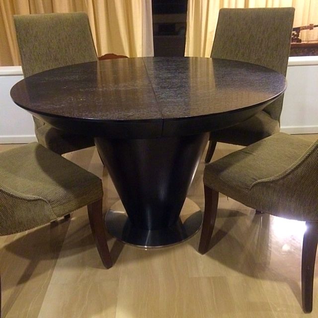 Harvey Norman Extendable Dining Table +4 Dining Chairs, Furniture & Home Living, Furniture