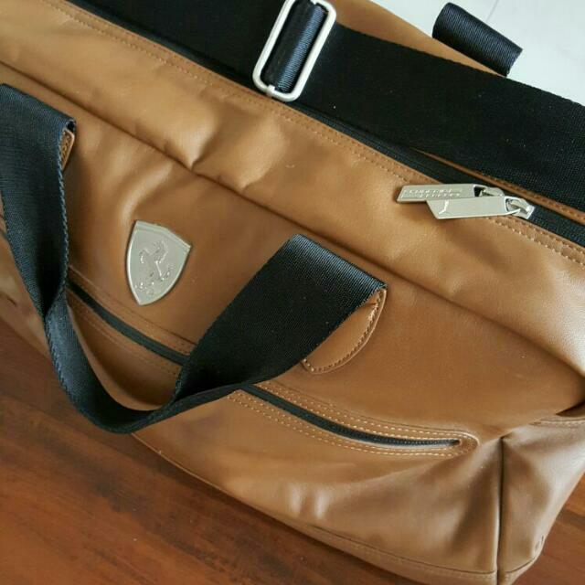 Puma ferrari store handbag brown