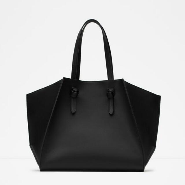 Zara Geometric Large Tote Bag