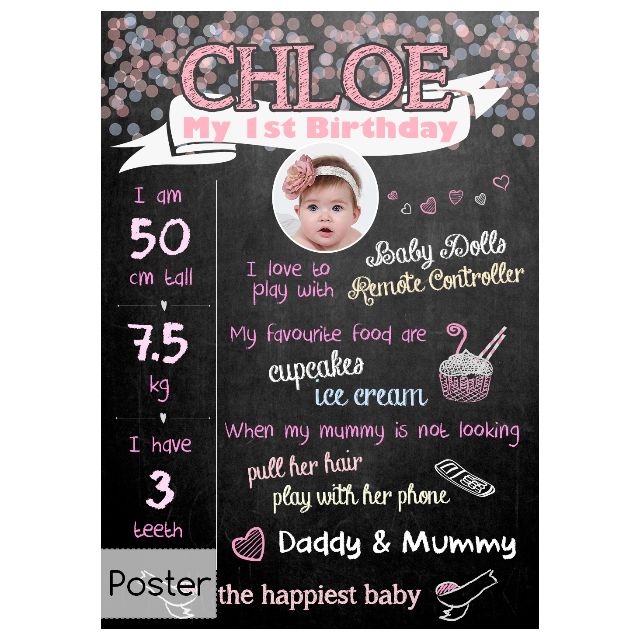 Baby Shower Birthday Celebration Birthday Poster Birthday Banner