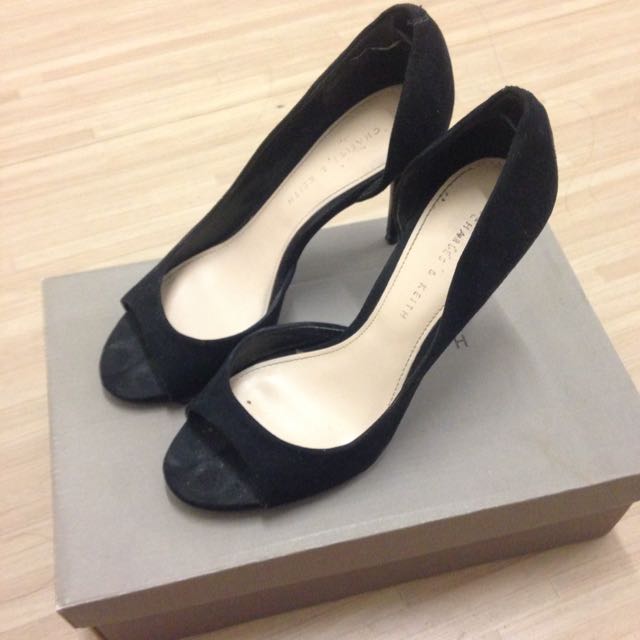 Charles & Keith Black Heels / Shoes, Women's Fashion on Carousell