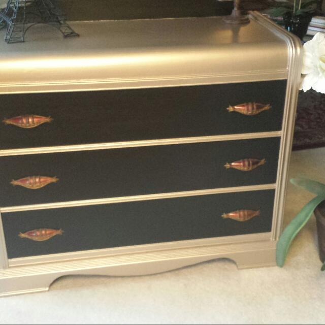 Gorgeous Antique Waterfall Dresser Furniture On Carousell