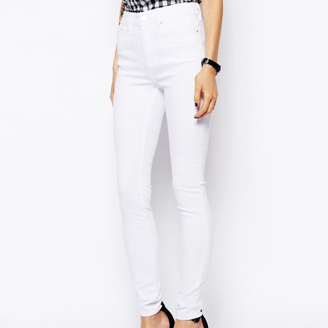 womens white skinny ankle jeans
