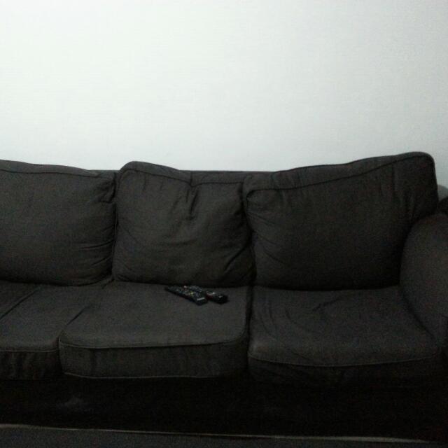 Ikea 3 Seater Ektorp Sofa With Removable Covers., Furniture & Home