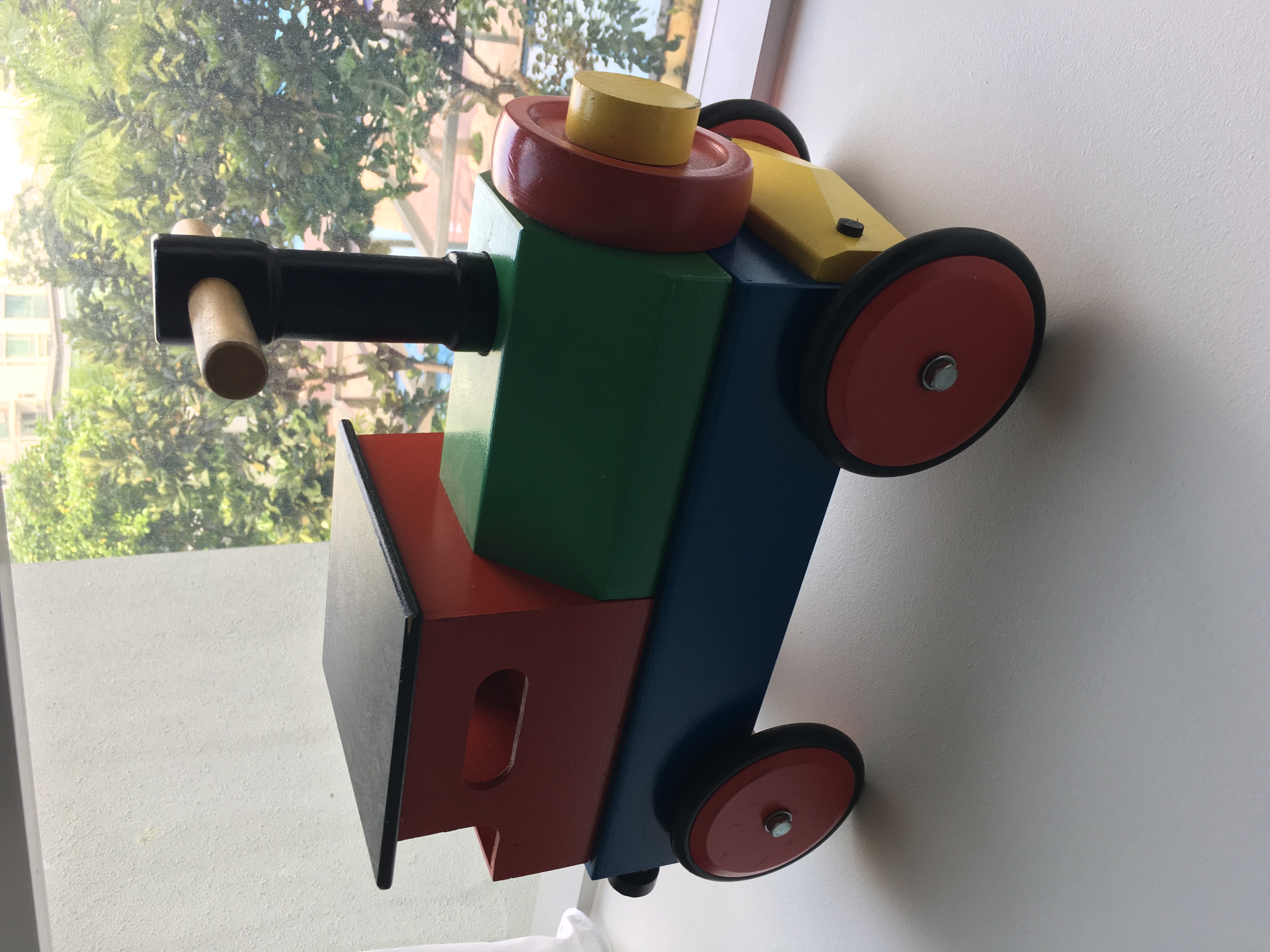 Wooden Ride Walk Push Train Babies Kids On Carou