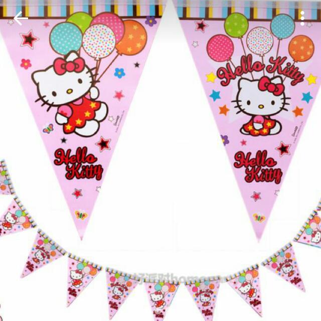 Hello Kitty Happy Birthday Banner Babies Kids On Carousell