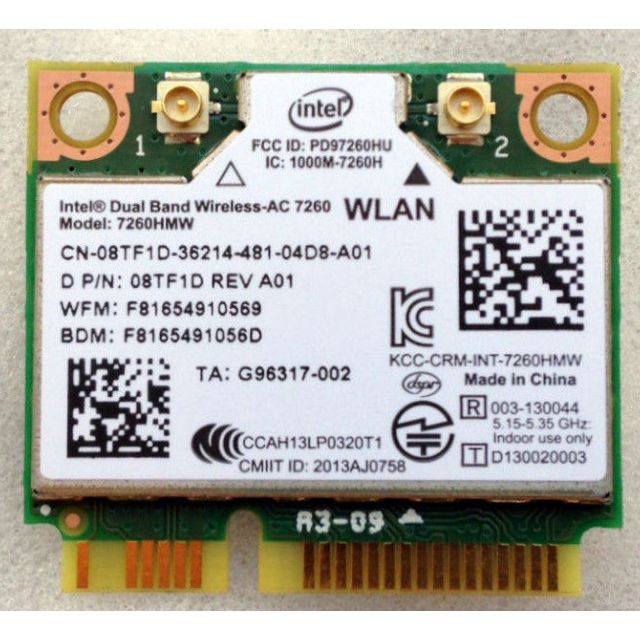 Intel Dual Band Wireless Ac 7260 Mini Pci Card Everything Else On Carousell