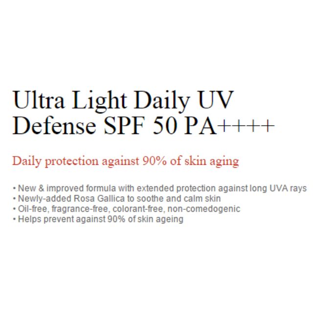 Kiehl's Ultra Light Daily Use Defense SPF 50 PA+++ Sunblock (NEW