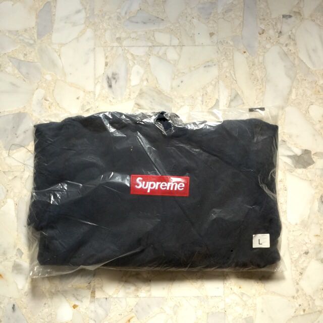 Supreme Fw13 Box Logo Pullover NAVY Everything Else on Carousell