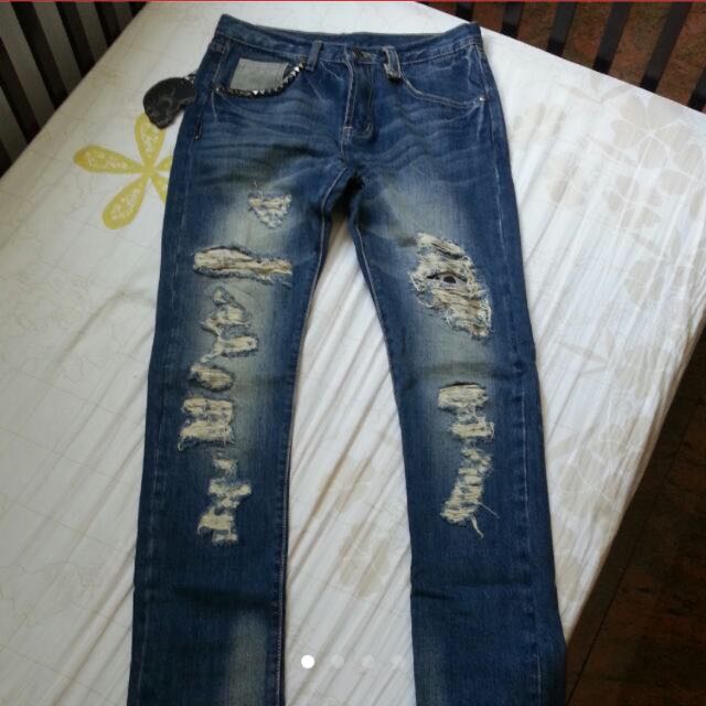 Aes Alien Evolution Studio College Savage Jeans 7th Crush Denim Size S Men S Fashion On Carousell