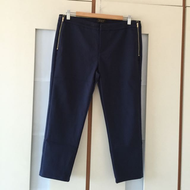 Bn Plus Size Miss Daisy Navy Blue Capri Pants Sunwalker Women S