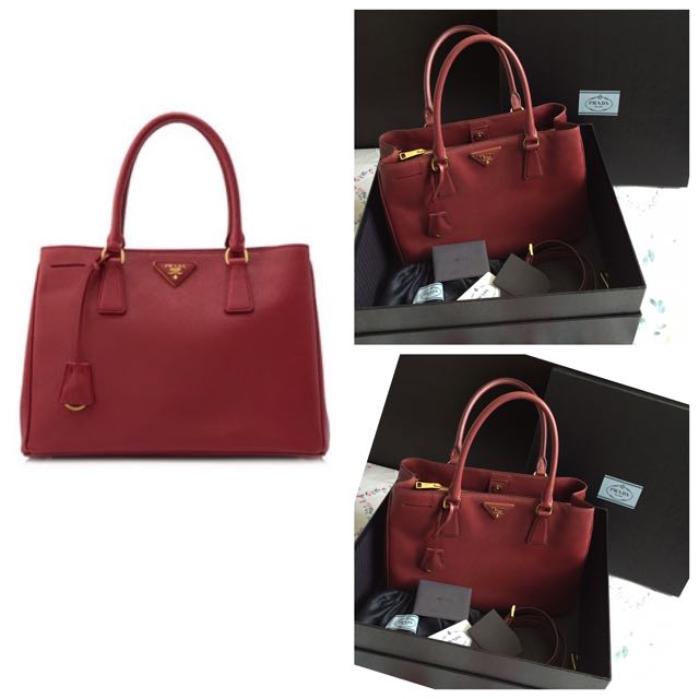 Fast Deal 1599 PRADA 1BA874 NZV F0383 Cerise Saffiano Lux Tote Bag Luxury on Carousell