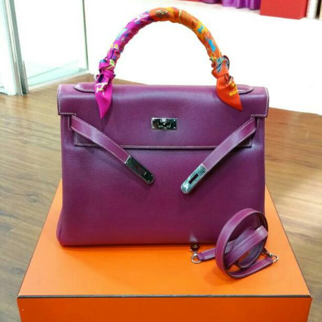 Hermes Tosca/Rose Tyrien Epsom Candy Kelly 35