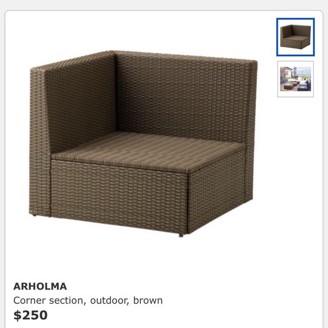 2 IKEA ARHOLMA Outdoor Chair, Furniture & Home Living, Outdoor