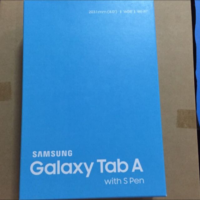 Reserved Bnib Samsung Galaxy Tab A With S Pen Sealed Box Electronics On Carousell The device's prices will start around usd 250 to galaxy tab a's package is a simple and clean white box with a large image of the device printed on the front with the tab a inscription. reserved bnib samsung galaxy tab a with s pen sealed box