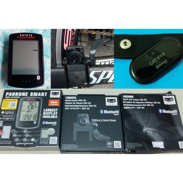 Cateye Padrone Smart Head Unit with Speed Cadence and Bluetooth HRM Set Sports Equipment Bicycles Parts Parts Accessories on Carousell