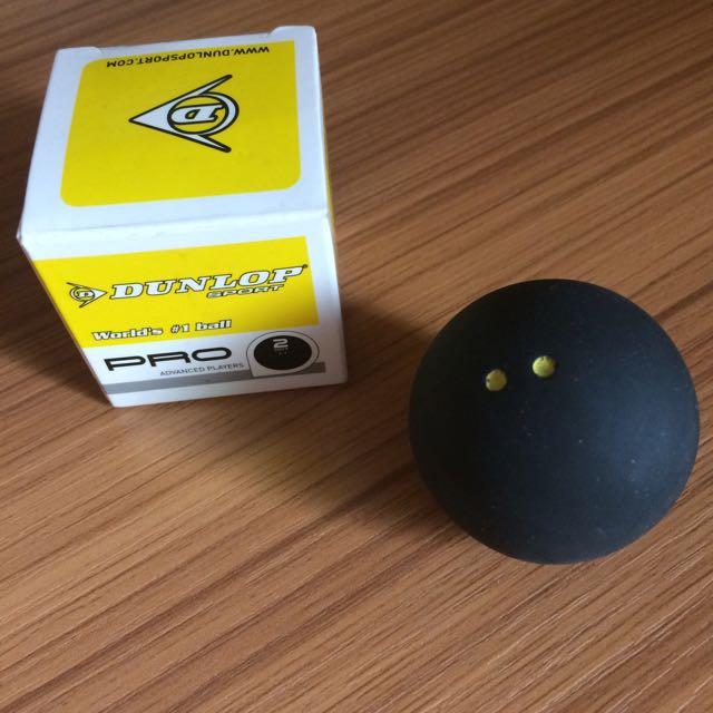 Dunlop Double Yellow Dot Squash Ball, Sports Equipment, Sports & Games