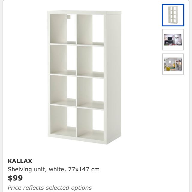 Ikea Kallax 8 Box Shelf Unit Furniture On Carousell