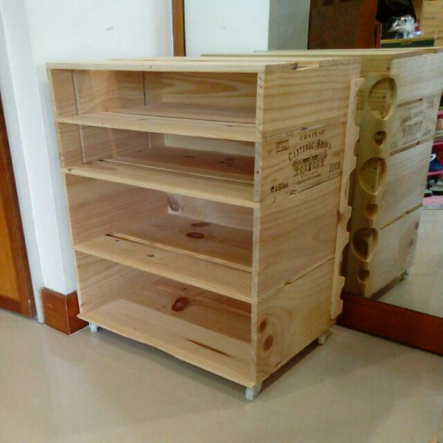 Wine Box Shoe Rack Design Craft On Carousell