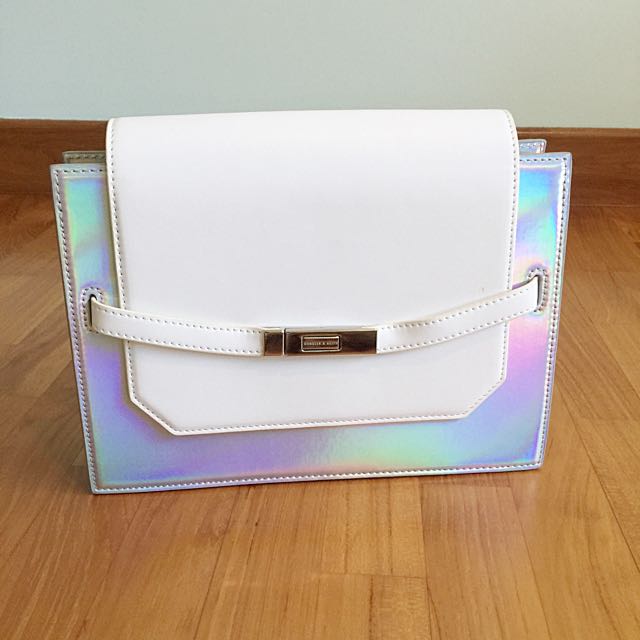 charles keith holographic bag